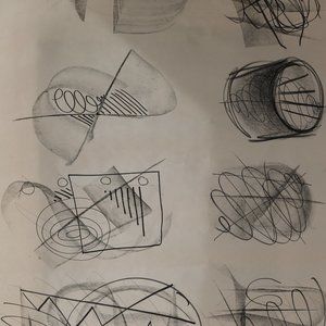 # 10 ABSTRACT CHARCOAL DRAWING
